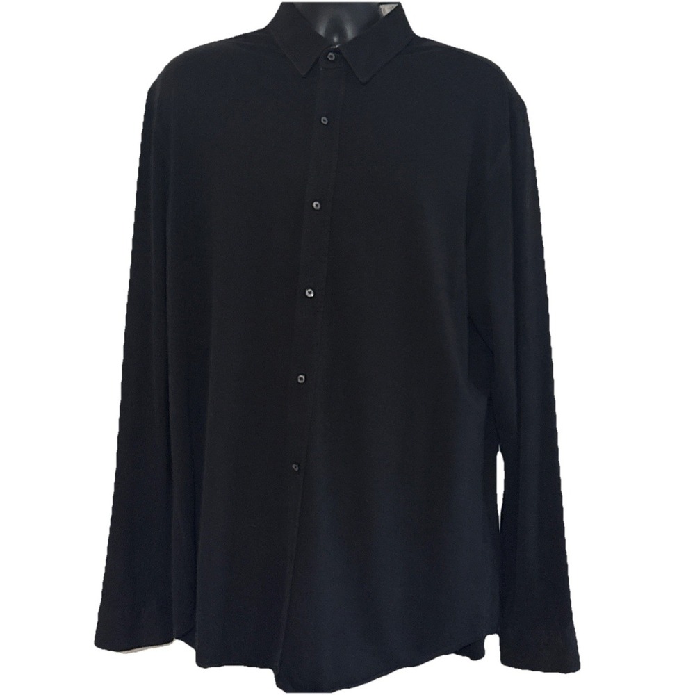 ButterCloth‎ LS Flip Cuff Icy Cotton Tall Fit XL Black Shirt